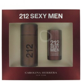 212 Sexy by Carolina Herrera 2pcs Gift Set - 3.4 oz Eau De Toilette Spray + 2.6 oz Deodorant Stick for Men