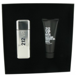 212 Vip by Carolina Herrera 2pcs Gift Set - 3.4 oz Eau De Toilette Spray + 3.4 oz Shower Gel for Men