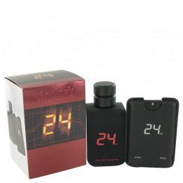 24 Go Dark The Fragrance by ScentStory EDT Spray + .8 oz Mini Pocket Spray 3.4 oz / 100 ml for Men