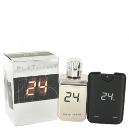 24 Platinum The Fragrance by ScentStory EDT Spray + 0.8 oz Mini Pocket Spray 3.4 oz / 100 ml for Men