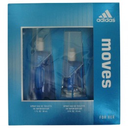 Adidas Moves by Adidas Gift Set - 1 oz EDT Spray + .5 oz EDT Spray for Women