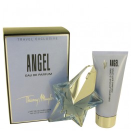 ANGEL by Thierry Mugler Gift Set - 1.7 oz EDP Star Spray Refillable + 3.5 oz Body Lotion for Women