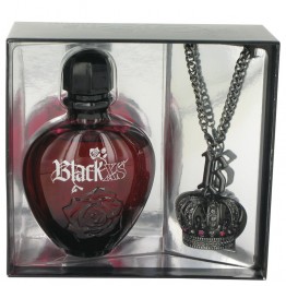 Black XS by Paco Rabanne Gift Set - 2.7 oz EDT Spray + Necklace with Crown Pendant for Women