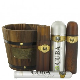Cuba Gold by Fragluxe Gift Set - 3.4 oz EDT Spray + 1.17 oz EDT Spray + 6.7 oz Body Spray + 3.3 oz After Shave for Men