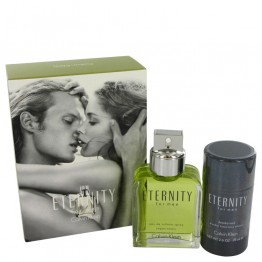 ETERNITY by Calvin Klein 2pcs Gift Set - 3.4 oz Eau De Toilette Spray + 2.6 oz Deodorant Stick (Alcohol Free) for Men