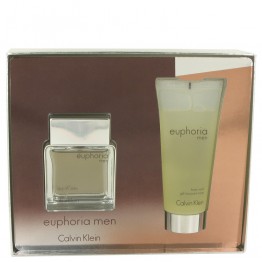 Euphoria by Calvin Klein 2pcs Gift Set - 1.7 oz Eau De Toilette Spray + 3.4 oz Shower Gel for Men