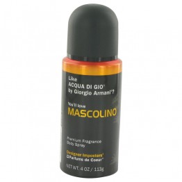Designer Imposters Mascolino by Parfums De Coeur Body Spray 4 oz / 120 ml for Men