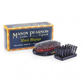 Mason Pearson Boar Bristle & Nylon - Medium Junior Military Nylon & Bristle Hair Brush (Dark Ruby) 1pc