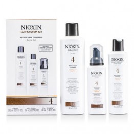 Nioxin System 4 System Kit for Fine Hair, Chemically Treated, Noticeably Thinning Hair: Cleanser 300ml + Scalp Therapy 150ml + Scalp Treatment 100ml 3pcs