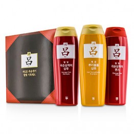 Ryo Damage Care Set: Shampoo 200ml + Rinse 200ml + Hair Strengthener Shampoo 200ml 3pcs
