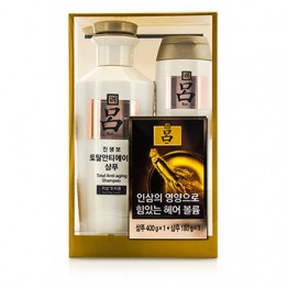 Ryo Total Anti-Aging Shampoo Set: 1x Shampoo 400g + 1x Shampoo 180g 2pcs