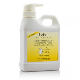 Babo Botanicals Moisturizing Baby Shampoo & Wash (For Sensitive & Dry Scalp & Skin) 473ml/16oz