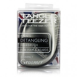 Tangle Teezer Compact Styler Mens Compact Groomer Detangling Hair Brush (For Hair & Beards) 1pc