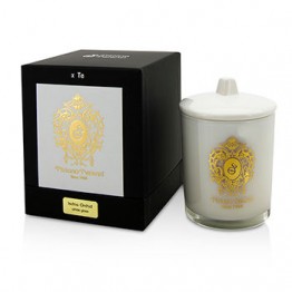 Tiziana Terenzi Glass Candle with Gold Decoration & Wooden Wick - Ischia Orchid (White Glass) 170g/6oz