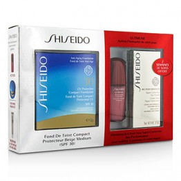 Shiseido UV Protective Powder Coffert: 1xUltimune Concentrate, 1xBio Performance EyeCream, 1x Compact Foundation - #SP60 3pcs
