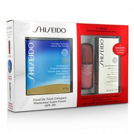 Shiseido UV Protective Powder Coffert: 1xUltimune Concentrate, 1xBio Performance EyeCream, 1x Compact Foundation - #SP70 3pcs