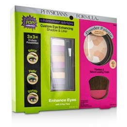 Physicians Formula Makeup Set 8661: 1x Shimmer Strips Eye Enhancing Shadow, 1x Powder Palette, 1x Applicator 3pcs