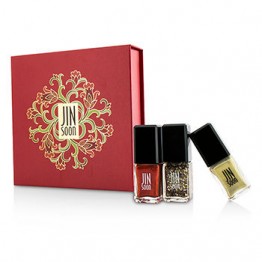 JINsoon Chinoiserie Collection: 3x Nail Lacquer (Glace, Cachet, Opulence) 3x 11ml/0.37oz