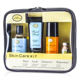 The Art Of Shaving Skincare Kit (For Sensitive Skin): Facial Wash + Facial Scrub + Moisturizer + After Shave Mask 4pcs