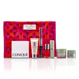 Clinique Travel Set: Moisture Surge + CC Cream + Eye Cream + Makeup Palette + Mascara & Lipgloss + Lipstick #15 + Nail Polish + Bag 7pcs+1bag
