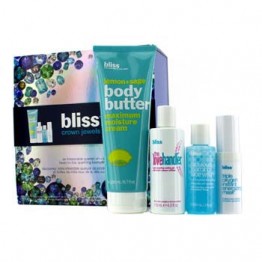 Bliss Crown Jewels Set: Body Butter 200ml + Love Handler 118ml + Triple Oxygen Instant Energizing Mask 15ml + Face Wash 60ml 4pcs