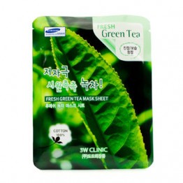 3W Clinic Mask Sheet - Fresh Green Tea 250ml/8.3oz