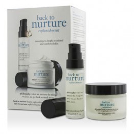 Philosophy Back To Nurture Set: 1x Deeply Replenishing Oil Gelee 15ml/0.5oz, 1x Replenishing Moisture Creme 30ml/1oz 2pcs