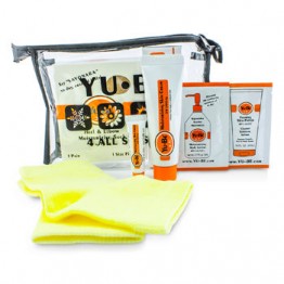 Yu-Be Heel & Elbow Repair Kit: Moisturizing Sock 1 pair + Skin Cream 31ml & 3ml + Foaming Skin Polish 4ml + Body Lotion 5ml 5pcs+1bag