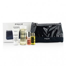 Payot Travel Kit Top To Toe Set: Cleansing Oil 50ml + Cream 15ml + Elixir D'Ean Essence 5ml + Elixir Oil 10ml + Bag 4pcs + 1bag