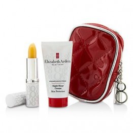 Elizabeth Arden Eight Hour Cream Set: Eight Hour Cream Skin Protectant Fragrance Free 28g/1oz + Lip Protectant Stick SPF 15 3.7g/0.13oz + Bag 2pcs+1bag