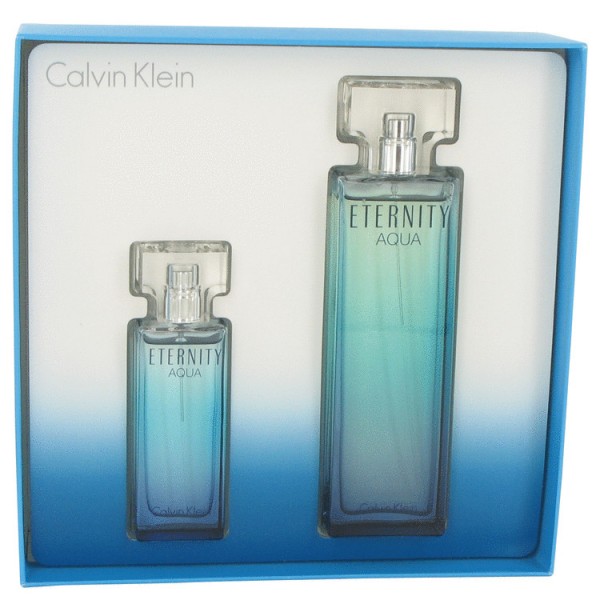 Eternity Aqua by Calvin Klein Eau De Parfum for Women Gift Set - 100ml EDP Spray + 30ml EDP Spray