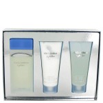 Light Blue by Dolce & Gabbana Eau De Toilette for Women 3pcs Gift Set - 100ml EDT Spray + 100ml Body Cream + 100ml Shower Gel
